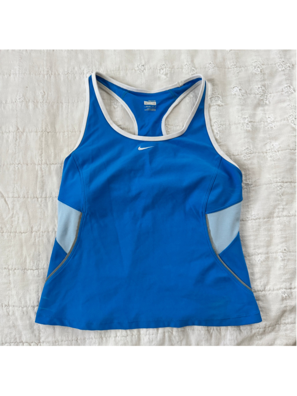 Vintage 2000s Nike Fit DRY Blue Racerback Tank Top Y2K • Size: Medium